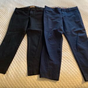 2, Banana Republic, Women’s, Sloan Fit, Pants, Black and Navy Blue, Size 6